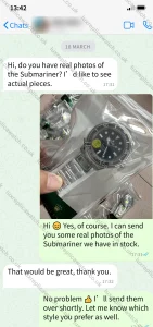 customer inquiry rolex submariner
