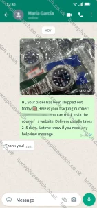 replica watches uk delivery confirmation