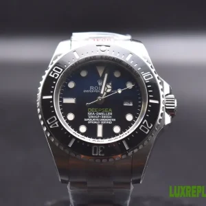 Rolex Deepsea Sea-Dweller Replica Watches 44mm Mens Blue Dial Metal Bracelet 1:1 Clone Watch