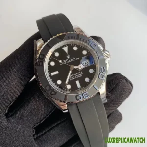 Rolex GMT-Master II Replica Watches 40mm Mens Black Dial Rubber Strap 1:1 Clone Watch