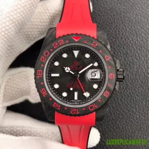 Rolex GMT-Master II Replica Watches 40mm Mens Green Dial Rubber Strap 1:1 Clone Watch