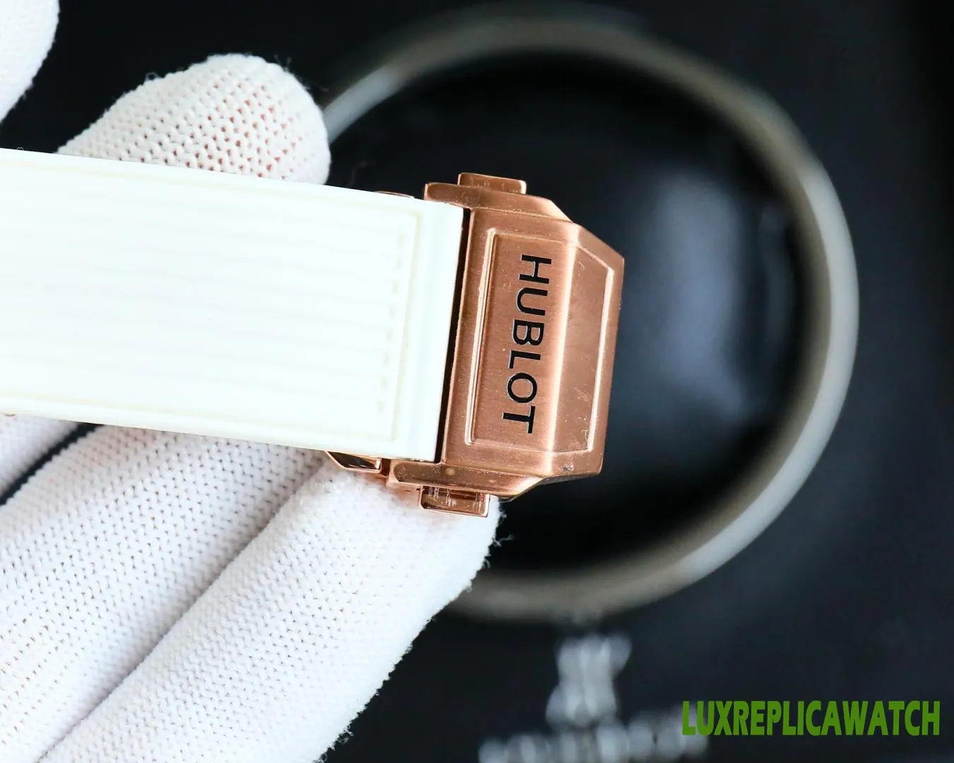 Hublot Big Bang Replica Watches 41mm Womens White Dial Rubber Strap 1:1 Clone Watch - Image 5