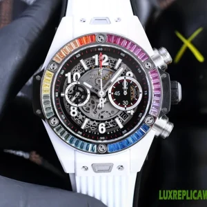 Hublot Big Bang Replica Watches 45.5mm Mens Black Dial Rubber Strap 1:1 Clone Watch