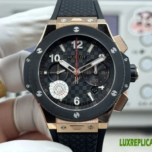 Hublot Big Bang 43mm Replica Watches Mens Black Dial Rubber Strap 1:1 Clone Watch