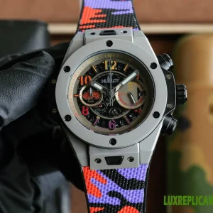 Hublot Big Bang Replica Watches 48mm Mens Skeleton Dial Rubber Strap 1:1 Clone Watch