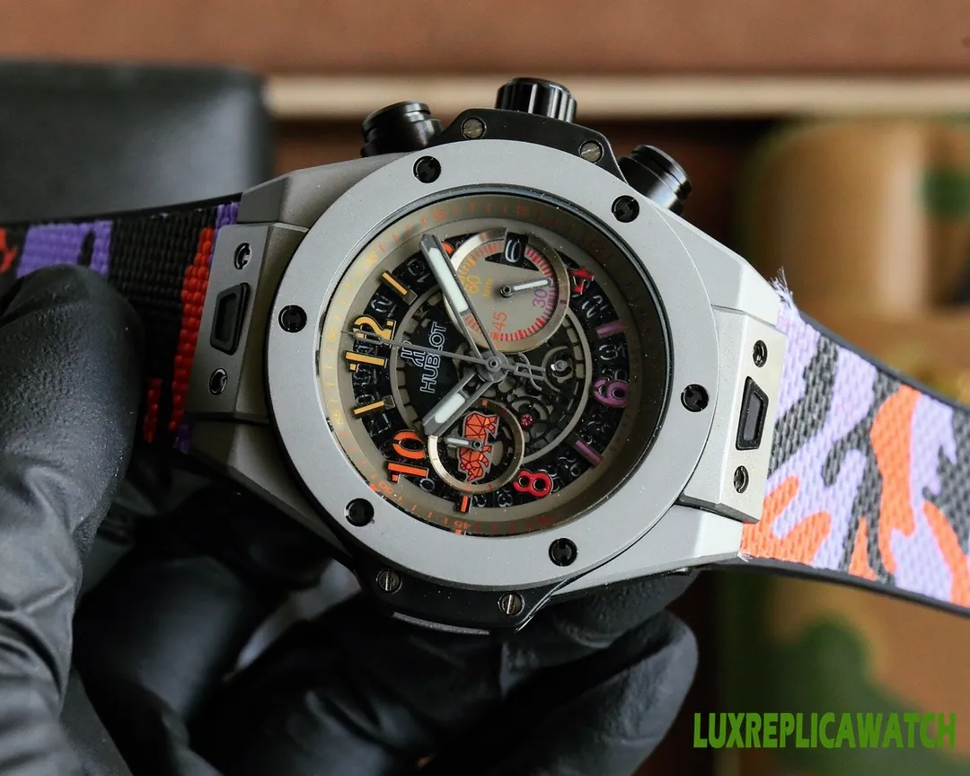 Hublot Big Bang Replica Watches 48mm Mens Skeleton Dial Rubber Strap 1:1 Clone Watch - Image 4