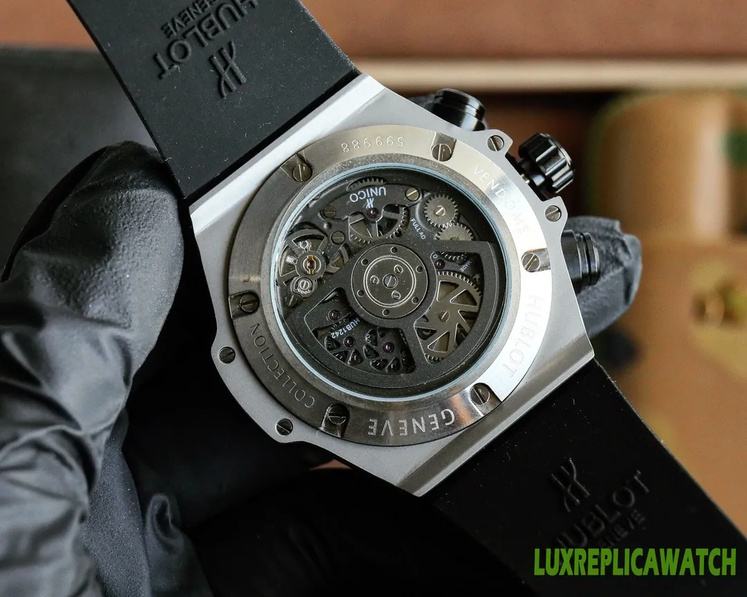 Hublot Big Bang Replica Watches 48mm Mens Skeleton Dial Rubber Strap 1:1 Clone Watch - Image 8