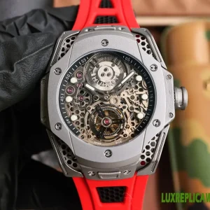 Hublot Big Bang Unico Replica Watches 44mm Mens Skeleton Dial Rubber Strap 1:1 Clone Watch