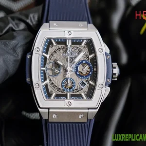 Hublot Spirit of Big Bang Replica Watches 42mm Mens Black Dial Rubber Strap 1:1 Clone Watch