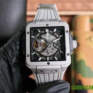 Hublot Spirit of Big Bang Replica Watches 42mm Mens Black Dial Metal Bracelet 1:1 Clone Watch