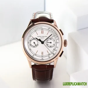 Patek Philippe Complications Replica Watches 42mm Mens White Dial Leather Strap 1:1 Clone Watch