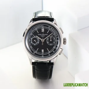 Patek Philippe Complications 5170G Replica Watches 42mm Mens Black Dial Leather Strap 1:1 Clone Watch