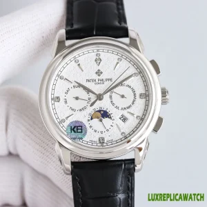 Patek Philippe Grand Complications Replica Watches 42mm Mens White Dial Leather Strap 1:1 Clone Watch