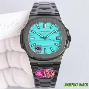 Patek Philippe Nautilus Replica Watches 40mm Mens Turquoise Dial Metal Bracelet 1:1 Clone Watch