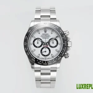 Rolex Daytona Replica Watches 40mm Mens White Dial Metal Bracelet 1:1 Clone Watch