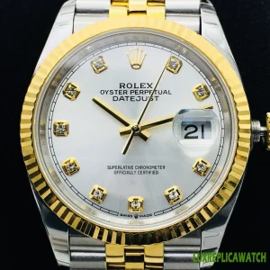 Rolex Datejust Replica Watches 36mm Mens Silver Dial Metal Bracelet 1:1 Clone Watch