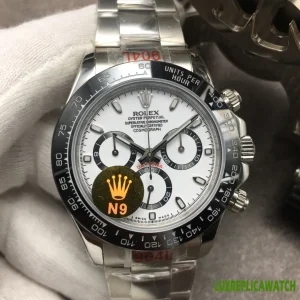 Rolex Daytona Replica Watches 40mm Mens White Dial Metal Bracelet 1:1 Clone Watch