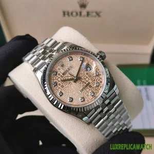 Rolex Datejust Replica Watches 36mm Womens Champagne Dial Metal Bracelet 1:1 Clone Watch