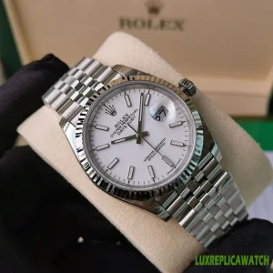 Rolex Datejust Replica Watches 36mm Mens White Dial Metal Bracelet 1:1 Clone Watch