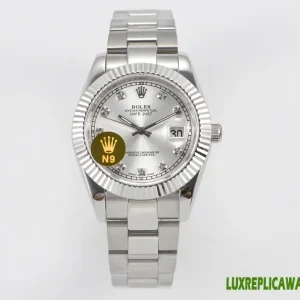 Rolex Datejust Replica Watches 41mm Mens White Dial Metal Bracelet 1:1 Clone Watch