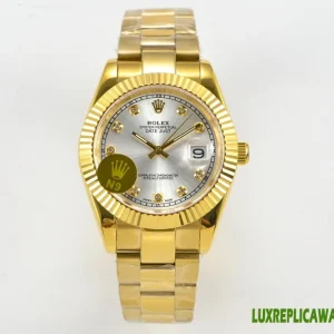 Rolex Datejust Replica Watches 41mm Mens Silver Dial Metal Bracelet 1:1 Clone Watch