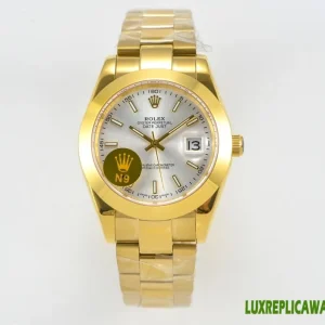 Rolex Datejust Replica Watches 41mm Mens White Dial Metal Bracelet 1:1 Clone Watch