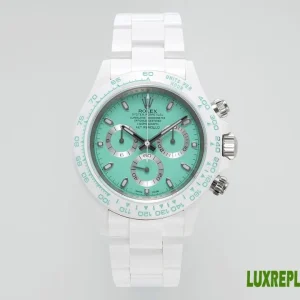 Rolex Daytona Replica Watches 40mm Mens Turquoise Dial Metal Bracelet 1:1 Clone Watch