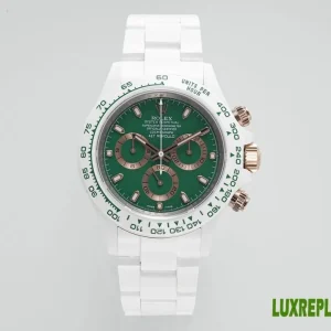 Rolex Daytona Replica Watches 40mm Mens Green Dial Metal Bracelet 1:1 Clone Watch