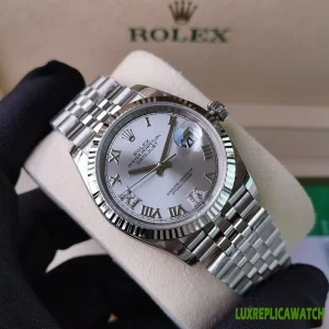Rolex Datejust Replica Watches 36mm Mens Silver Dial Metal Bracelet 1:1 Clone Watch