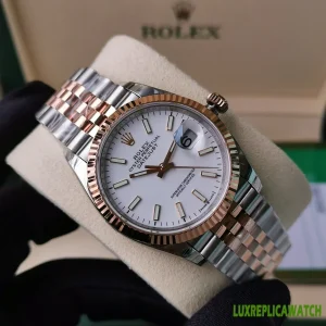 Rolex Datejust Replica Watches 36mm Mens White Dial Metal Bracelet 1:1 Clone Watch