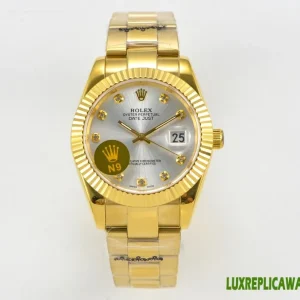 Rolex Datejust Replica Watches 41mm Mens Silver Dial Metal Bracelet 1:1 Clone Watch
