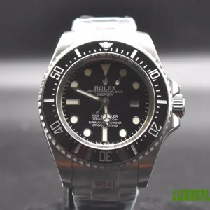 Rolex Deepsea Replica Watches 44mm Mens Black Dial Metal Bracelet 1:1 Clone Watch