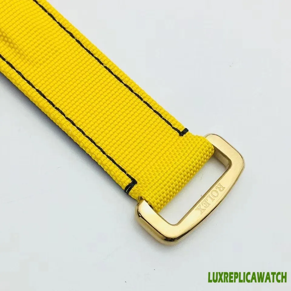Rolex Daytona Replica Watches 40mm Mens Yellow Dial Rubber Strap 1:1 Clone Watch - Image 9