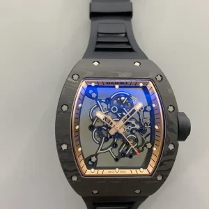 Richard Mille RM 011 Replica Watches 50mm Mens Blue Dial Rubber Strap 1:1 Clone Watch