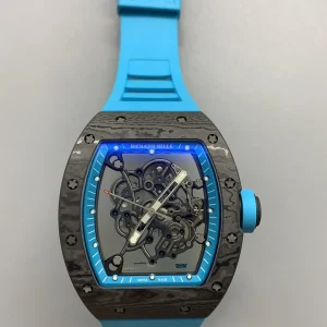 Richard Mille RM011 Replica Watches 50mm Mens Skeleton Dial Rubber Strap 1:1 Clone Watch