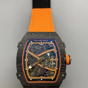 Richard Mille RM 011 Replica Watches 45mm Mens Skeleton Dial Rubber Strap 1:1 Clone Watch