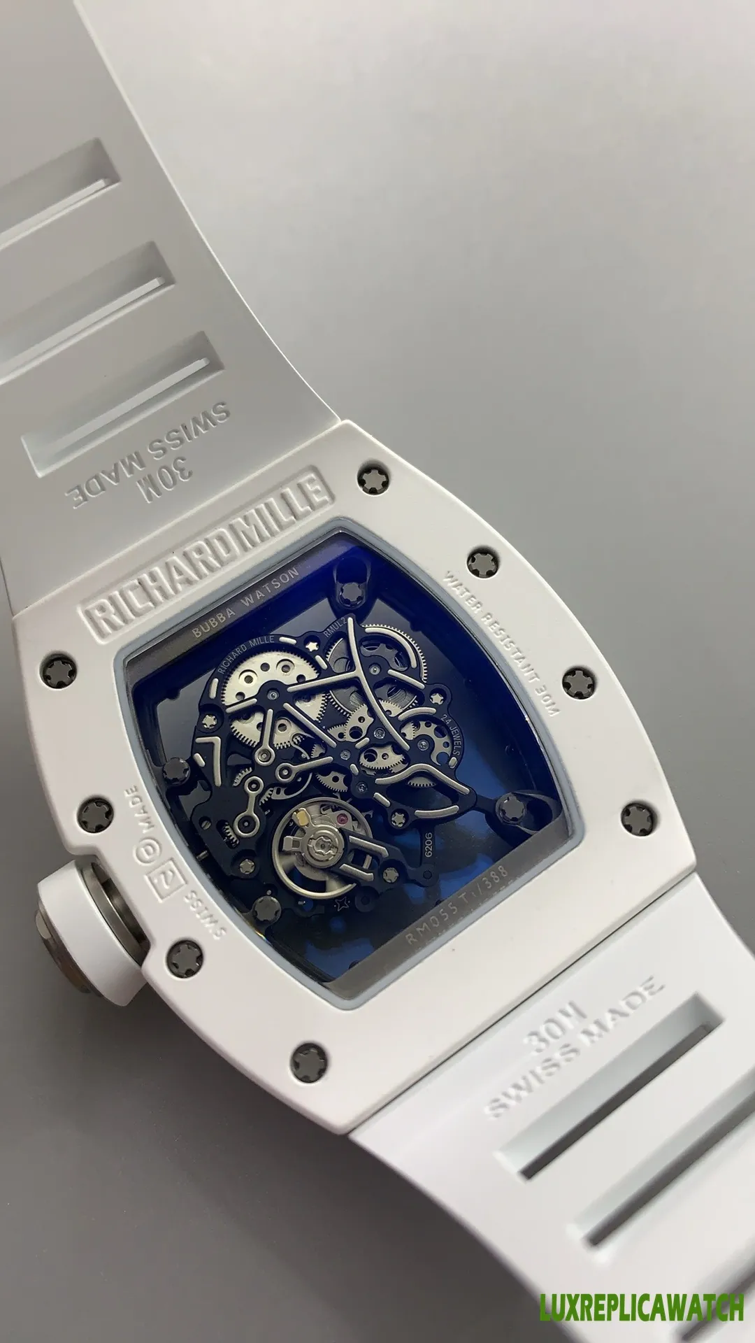 Richard Mille RM 011 Replica Watches 50mm Mens Blue Dial Rubber Strap 1:1 Clone Watch - Image 11