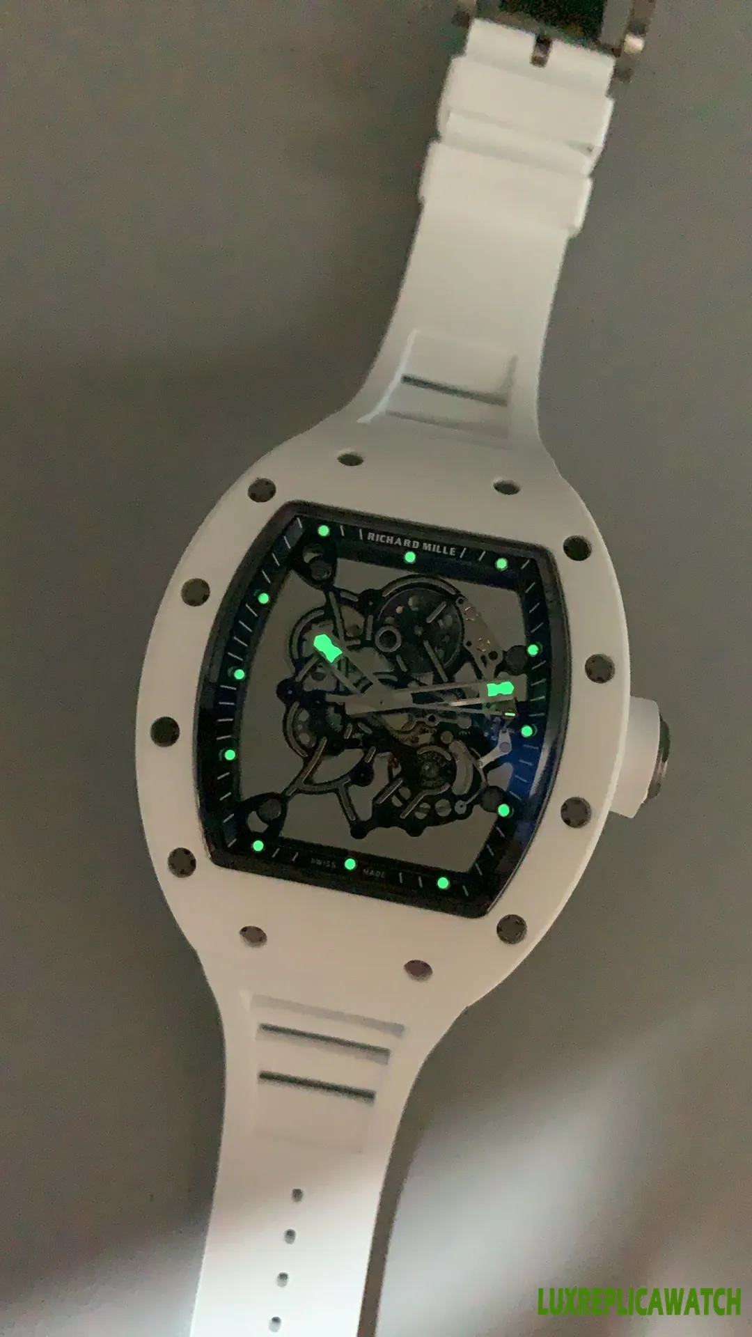 Richard Mille RM 011 Replica Watches 50mm Mens Blue Dial Rubber Strap 1:1 Clone Watch - Image 4