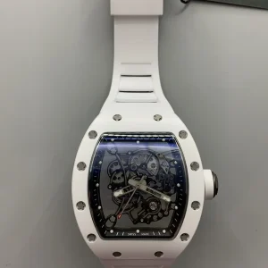 Richard Mille RM011 Replica Watches 50mm Mens Black Dial Rubber Strap 1:1 Clone Watch