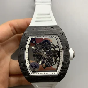 Richard Mille RM011 Replica Watches 45mm Mens Skeleton Dial Rubber Strap 1:1 Clone Watch