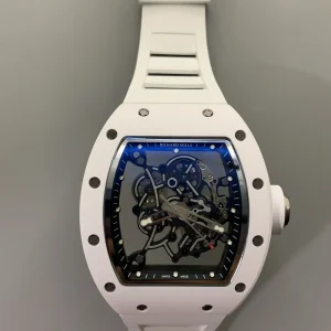 Richard Mille RM011 Replica Watches 45mm Mens Blue Dial Rubber Strap 1:1 Clone Watch