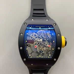 Richard Mille RM035 Americas Replica Watches 44mm Mens Blue Dial Rubber Strap 1:1 Clone Watch