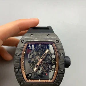 Richard Mille RM035 Replica Watches 43mm Mens Blue Dial Rubber Strap 1:1 Clone Watch