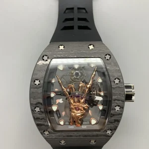 Richard Mille RM035 Replica Watches 43mm Mens Grey Dial Rubber Strap 1:1 Clone Watch