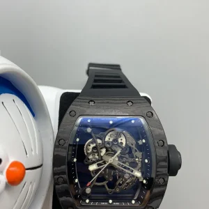 Richard Mille RM055 Bubba Watson Replica Watches 49mm Mens Blue Dial Rubber Strap 1:1 Clone Watch