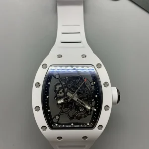 Richard Mille RM055 Replica Watches 49mm Mens Black Dial Rubber Strap 1:1 Clone Watch
