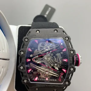 Richard Mille RM30-02 Replica Watches 50mm Mens Skeleton Dial Rubber Strap 1:1 Clone Watch
