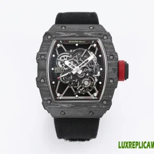 Richard Mille RM 35-01 Replica Watches 45mm Mens Black Dial Rubber Strap 1:1 Clone Watch