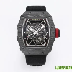 Richard Mille RM 35-01 Replica Watches 50mm Mens Black Dial Rubber Strap 1:1 Clone Watch