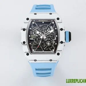 Richard Mille RM 35-01 Replica Watches 45mm Mens Black Dial Rubber Strap 1:1 Clone Watch